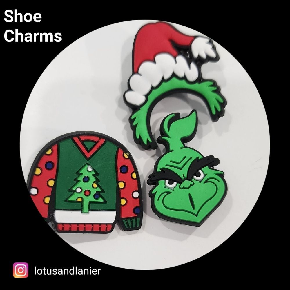 Shoe Charms"Grinch" Shoe Charms Set of 3